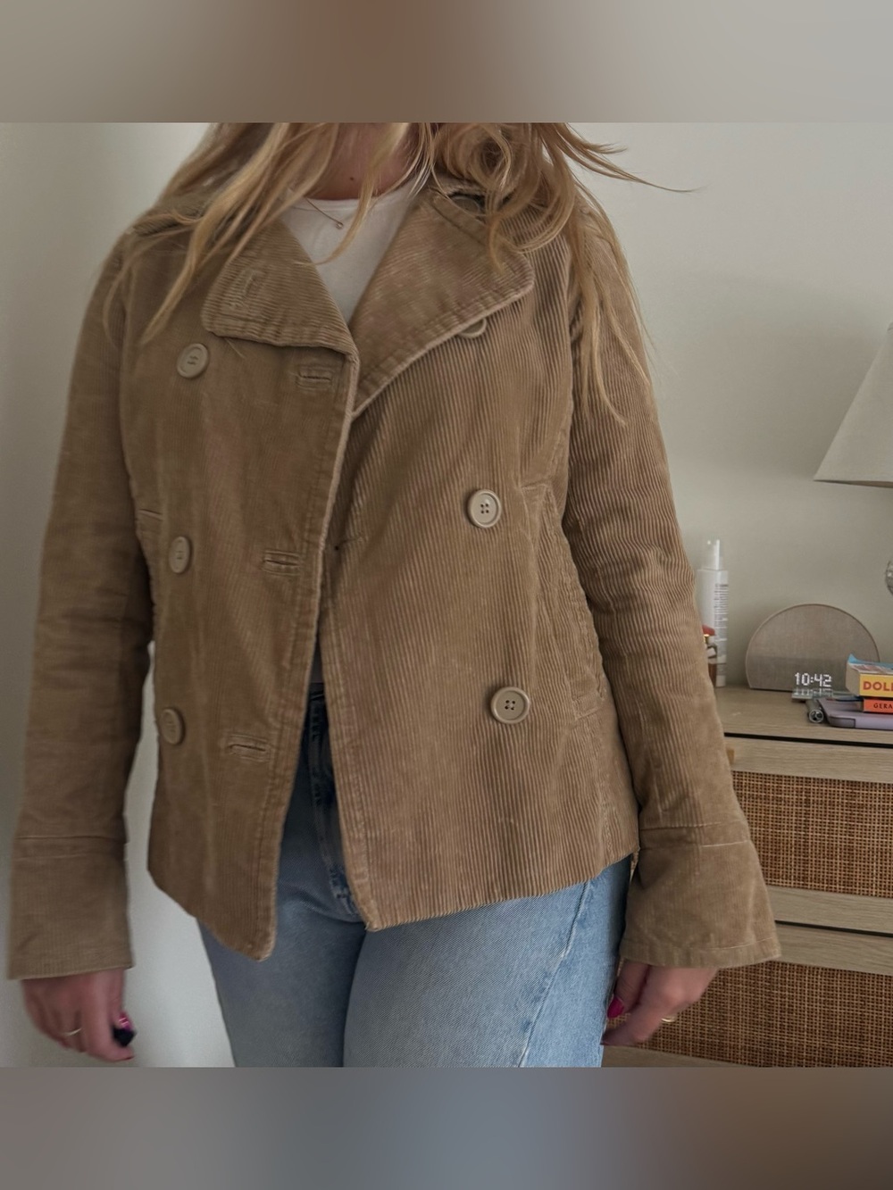 gap brown corduroy button jacket